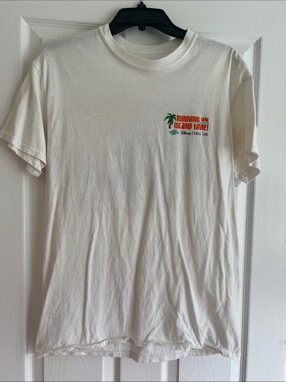 Disney Cruise Line "Running On Island Time" White Short Sleeve Tee Unisex